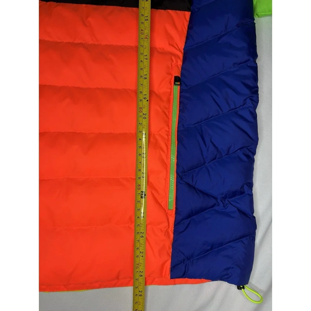 Polo Ralph Lauren Performance Hooded Puffer Jacket Mens‎ XL Neon Colorblock NWT